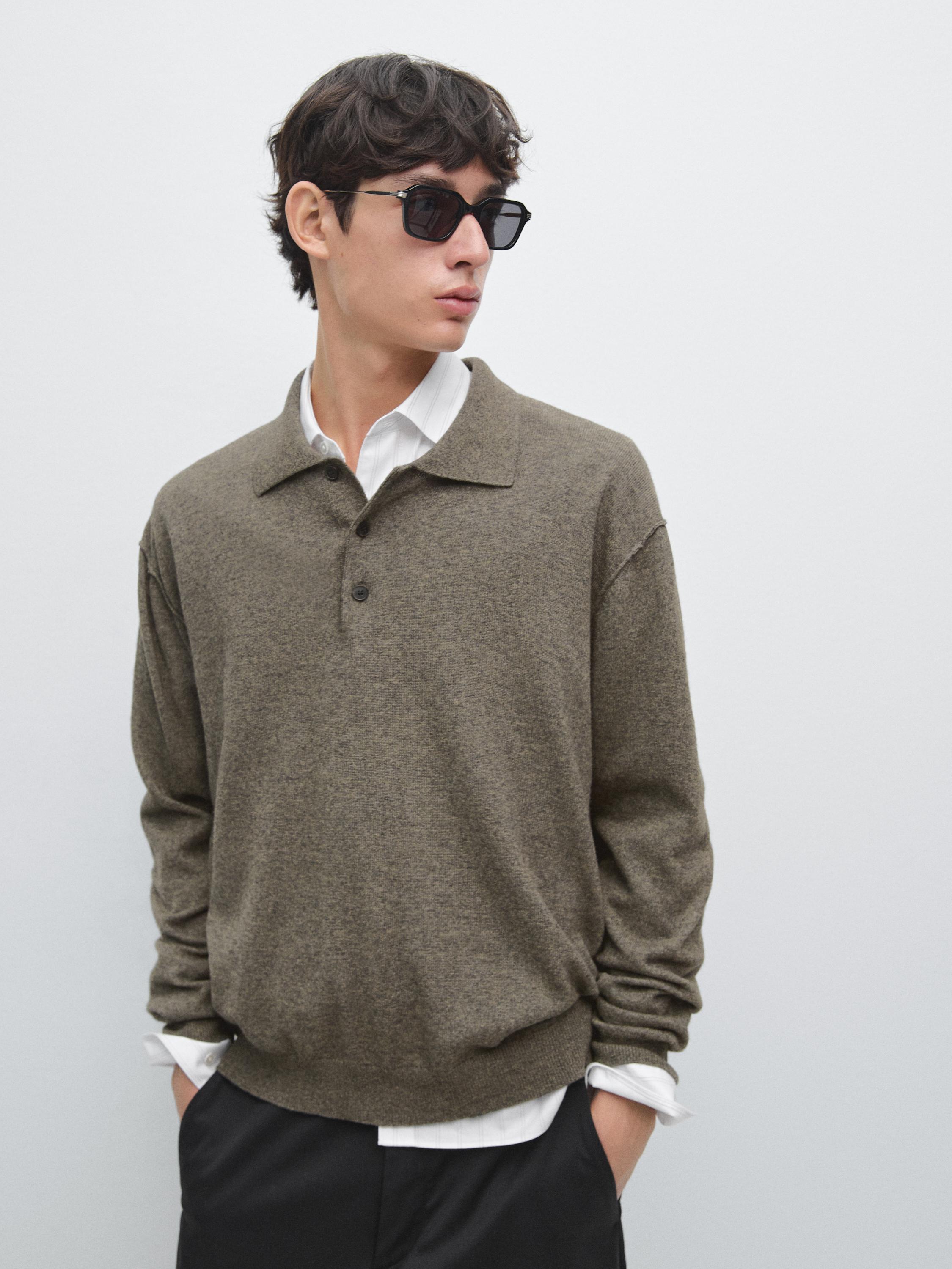 Yak wool blend knit sweater